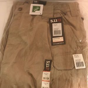 5.11 Tan Tacilight Pro mens pants size 38 waist 34 Length.